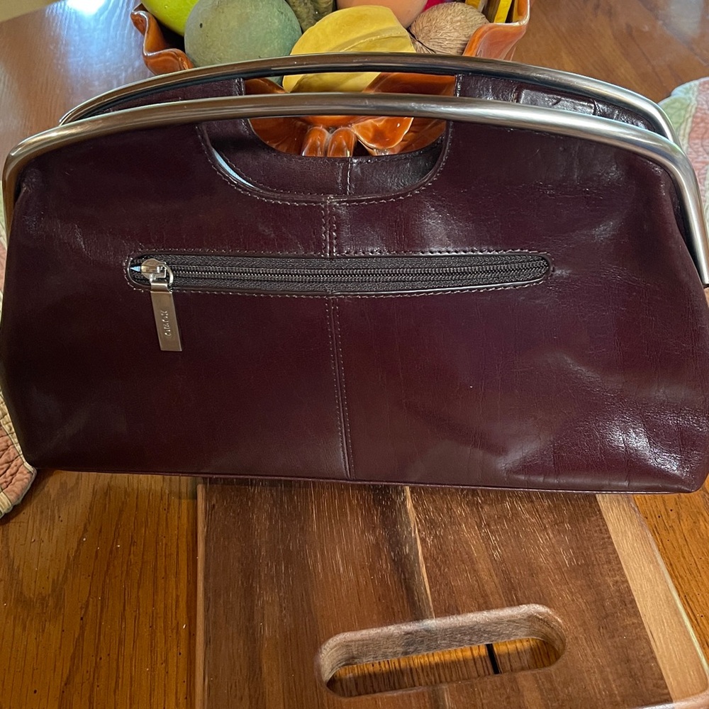 HOBO Deep Red Leather Tote